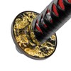 EZAUTO WRAP 20cm Black Red Shift Knob Samurai Sword Alloy