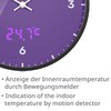 Bresser MyTime LEDsec Radio-Controlled Clock with 24 cm Dial, LED