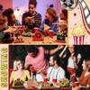 Blosssound 9 Pcs Movie Night Party Decorations Movie Theme Wooden