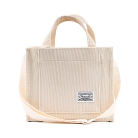 REDSINDA Aesthetic Corduroy Tote Bag Small Vintage Women Crossbody Bag Square Handbag Everyday Bag Mini Travel Shoulder Bag (Beige)