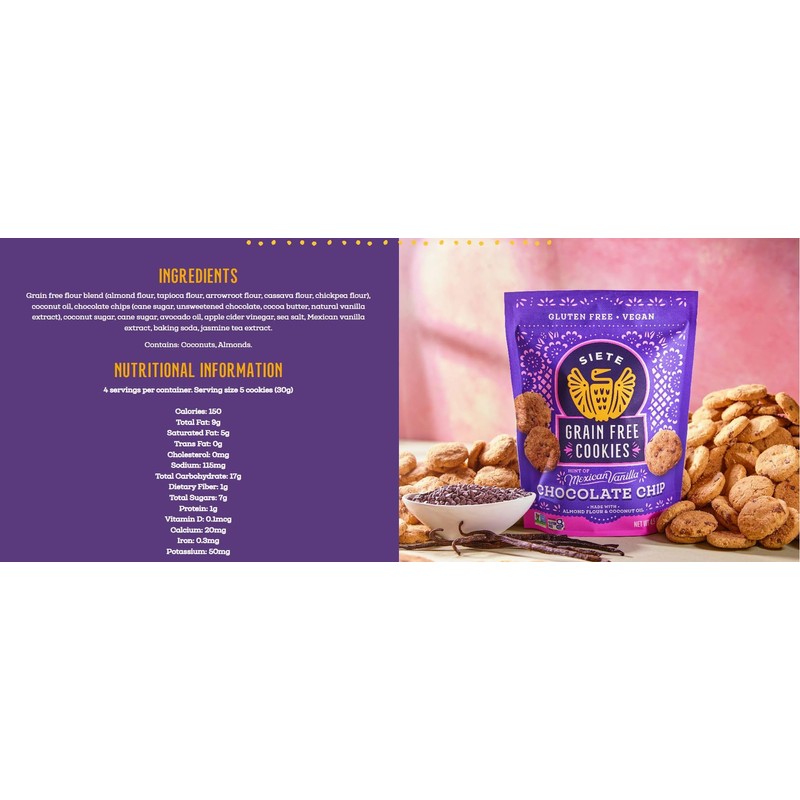 Siete Gluten Free Chocolate Chip Cookies w/ Hint of Mexican