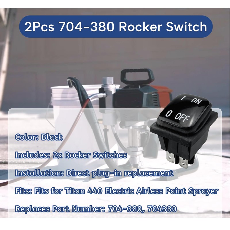 2Pcs 704-380 Rocker Switch Replacement Fit for Titan 440 Electric