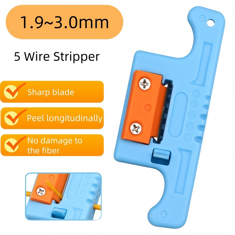 TXWTXPJ-1Pack AUA-05 Fiber Cable Ribbon Stripper FTTH Fiber Optic Stripper,5