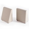 Book End, Natural Marble Bookend for Shelves, Non-Skid Bookends for