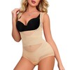 Nebility Shapewear for Women Tummy Control Bodysuit Faja Body Shaper Waist Trainer Snatched Corset Body Suit (Small,Beige)