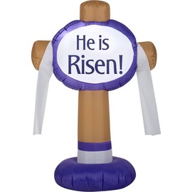 Easter Inflatable 3.5 Cross Christian Inspirational Yard Decor by Gemmy