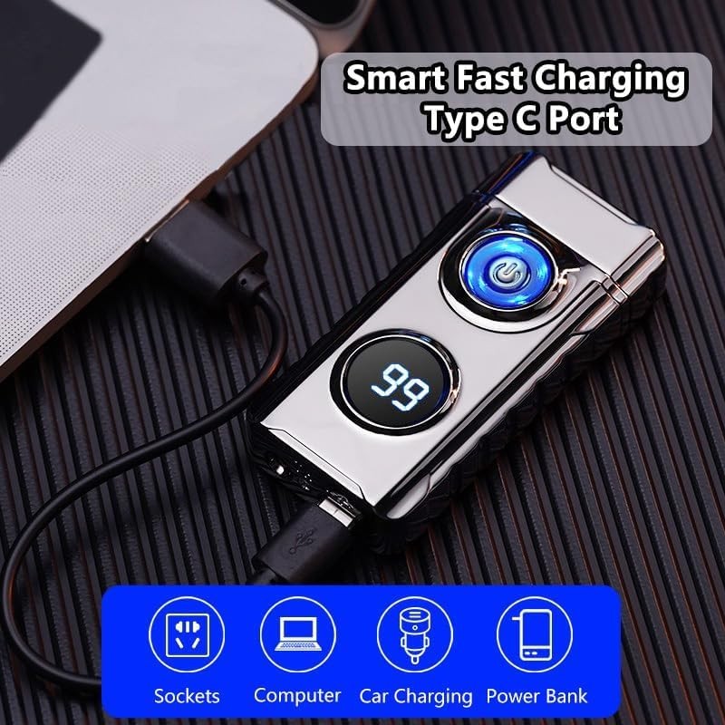 Electric Lighters Plasma Lighters Rechargeable with with LED LED Display