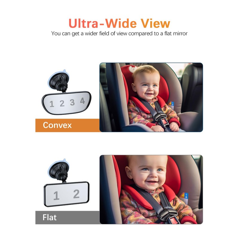 Range Tour Baby Car Mirror on the Front Windshield, 360°