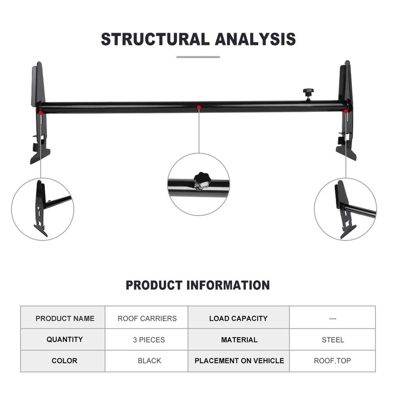 SCITOO Roof Rack Crossbars for Chevy Express for Dodge for