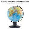 Waypoint Geographic GeoClassic Globe, 6” Ready-to-Assemble Blue Ocean World Globe,