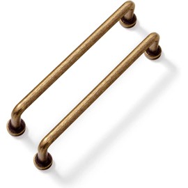SYZOW Pack of 6 Furniture Handles, Brushed Bronze, 160 mm, Hole Spacing, Drawer Handles, Drawer Handles, Door Handles for Kitchen Cabinets, Wardrobe