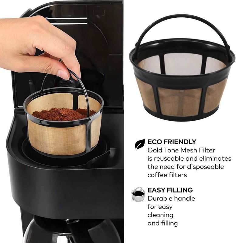 Niukuyu Reusable Coffee Filter, Basket Coffee Filters 8-12 Cup Replacement