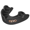 OPRO Bronze Level Sports Mouthguard, Essential Fit (Black) Adult &