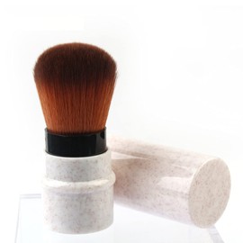 RN BEAUTY Retractable Kabuki Brushes Powder Foundation Blush Brush Bronzer Brush Face Blender Brush Mineral Blending Buffing Concealer Brush Extensible Makeup Brush Portable With Cover (Apricot)