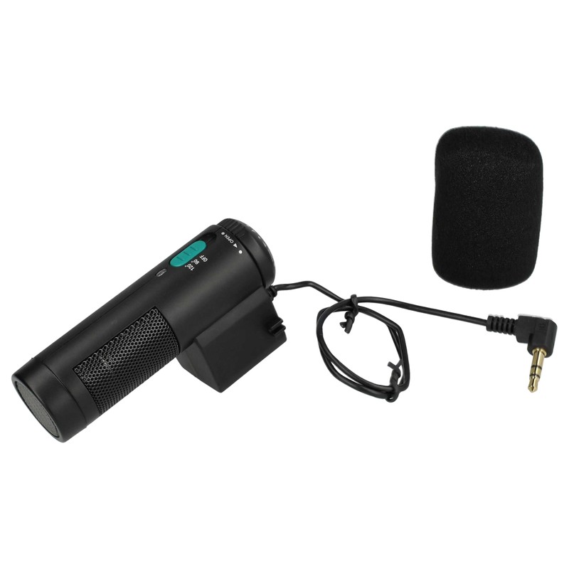 vhbw External Stereo Microphone Compatible with Sony Alpha DSLR-A700Z, DSLR-A850,