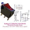 2Pcs with Neon Light Lamp ZE-235L Rocker Switch Red Illuminated