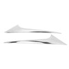 2Pcs/Set Rear Window Side Spoiler Wing Splitter Trim ABS Chrome