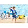 BesserBay Baby Blue Striped Whale UV Protection Zip Front One