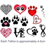 Paw Prints Collection (Paw Prints temporary Tattoo c2)