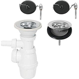 Wirquin 30718733 – Drain for 2 Communicating Basins D60 mm with Washing Machine Plug