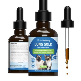 Pet Wellbeing Pet Wellbeing - Lung Gold for Cats - Natural Breathing Support for Felines - 2oz (59ml)