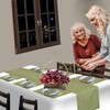 Grelucgo Small Handcrafted Solid Color Dining Table Runner, Dresser Scarf,