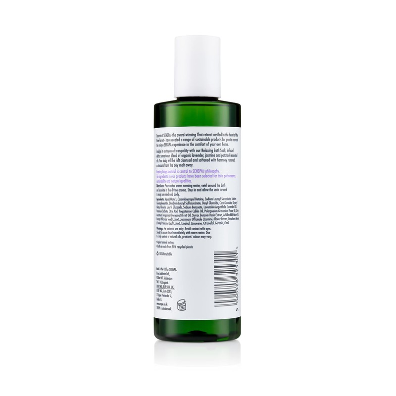 SenSpa Relaxing Lavender Bath Soak, Vegan Bubble Bath, 250ml