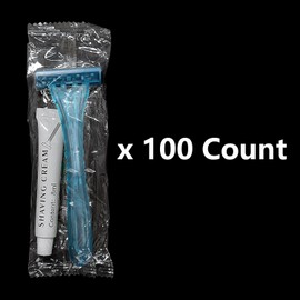 (100 Pack) Kheoxusa Twin Blade Disposable Razors,2 Blade Disposable Razors,Two Blade Disposable Razors,Double Blade Disposable Razors Individually Wrapped for Men,Women,Airbnb,Tattoo,Travel-Big Green