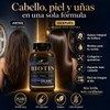 Biotina Para Cabello Uñas Piel 25000 Mcg 60 Cápsulas Diario