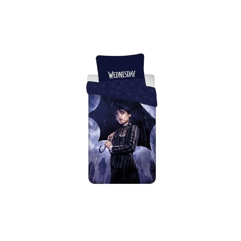 Wednesday Addams Rain 100% Cotton Duvet Cover Wednesday 140 x