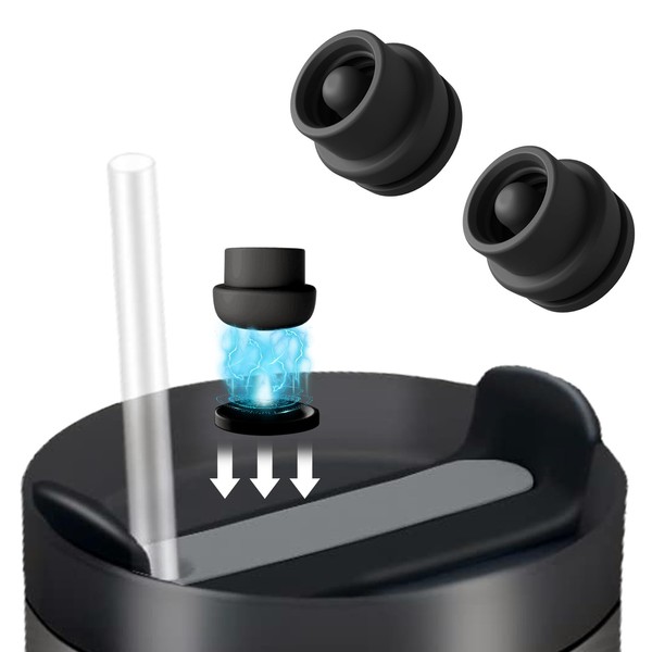 Cfyouend 2 Pack Magnetic Straw Toppers Compatible with BrüMate All