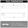 Franklin Brass Polished Chrome Napier Pull, Cabinet Handles and Drawer