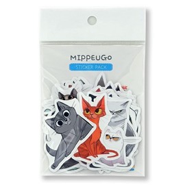 Cat Cat Stickers, Set of 50, Stickers, Fantasy Stickers, Abundance, Labels, Stickers, Stylish, Decorative, Characters, Cute, PC, Smartphone, Suitcase, Helmet (Cat)