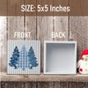 FLVGE Winter Christmas Trees - Rustic Blue Wooden Box Sign