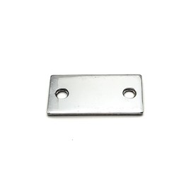 Door Edge Filler Plate | 1-1/8" x 2-1/4" | Dummy Blank Strike Plate | Polished Chrome | TUFF STRIKE