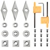 Diraeen 27pcs Carbide Lathe Tools,Tungsten Cutters Inserts Set for Wood