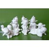 Geschenkestadl Set of 10 Angel Figures in White Ceramic for
