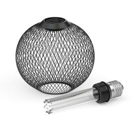 ledscom.de Lito Table Lamp Switch Black with E27 LED G120 Extra Warm White 4 W 220 lm