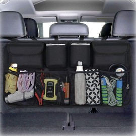 Car Trunk Organizer - Waterproof Multi-Pocket Storage for Cars, Sedan, Wagon, SUV, 4WD, Van - Durable and Foldable Backseat Trunk Organizer, Storage Cargo Net, Suitable for Car Backseat Cover
