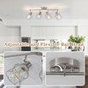 BUXVRCS Adjustable Multi-Directional Brushed Nickel Light Fixtures, Semi Flush Mount