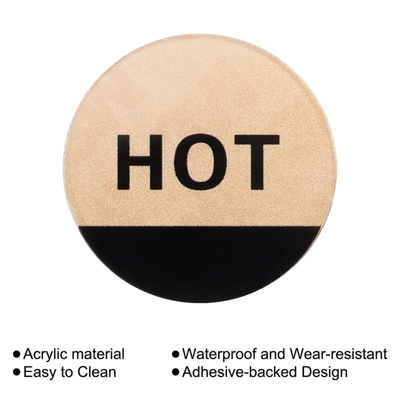 PATIKIL Self Stick Hot/Cold Water Label, 5 Pairs/10 Pack Acrylic