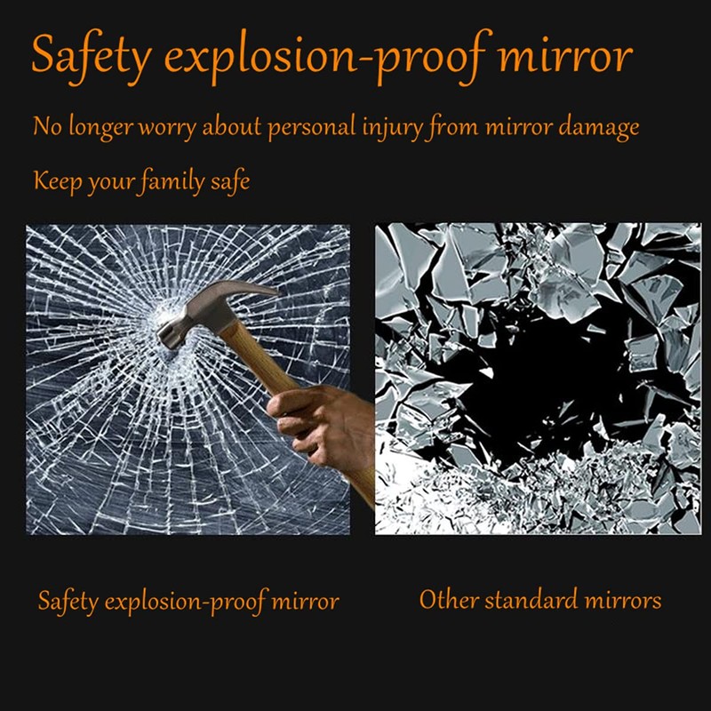 MIRTHIE 30 Inch Round Beveled Edge Mirror, Frameless Wall Mount