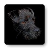 Fractal Artworks Patterdale Terrier Coaster with Stunning Fractal Art Design