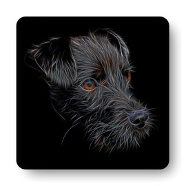 Fractal Artworks Patterdale Terrier Coaster with Stunning Fractal Art Design #1-2