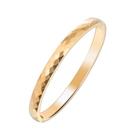 MILAKOO 6mm Wide Bracelet Gold Plated Irregular Surfaces Bangle Hinged Clasp for Women/Mum/Wife