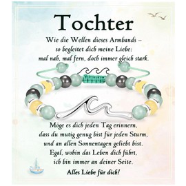 wynn's Armband für Meine Tochter, An Meine Tochter Geschenke von Mama Papa, Geschenk für Tochter von Mutter Vater zum Geburtstag Firmung Kommunion Abschluss Einschulung Weihnachten