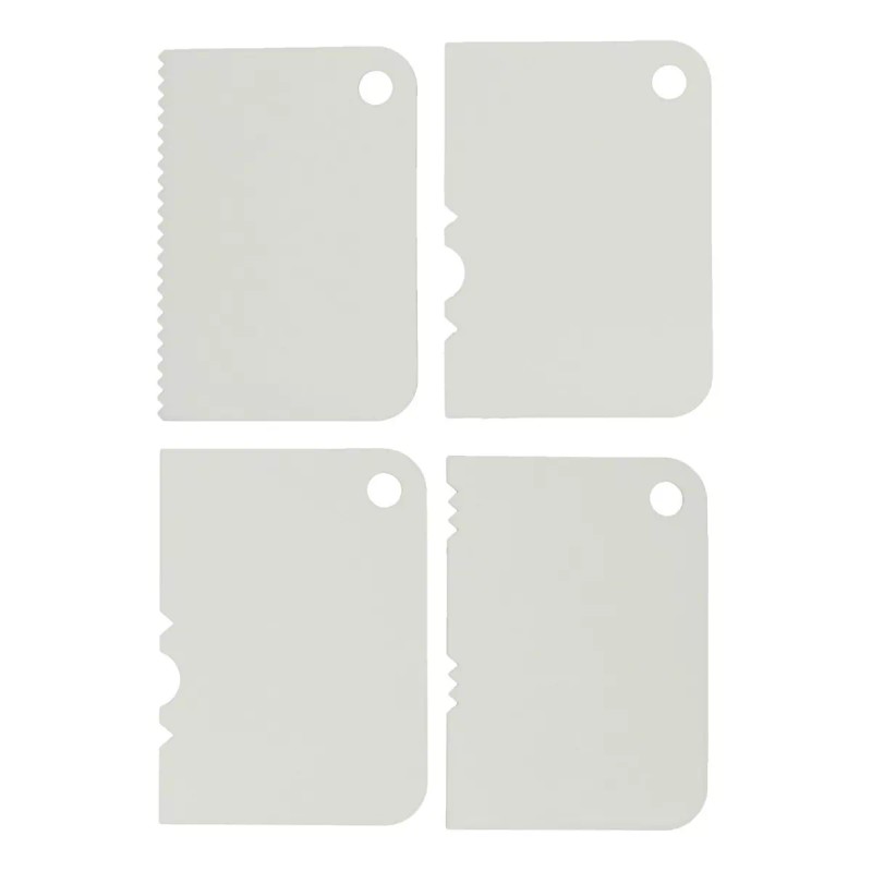 AJC Kit Peines Alisador Pastel Raspa Marcador Glasear Reposteria