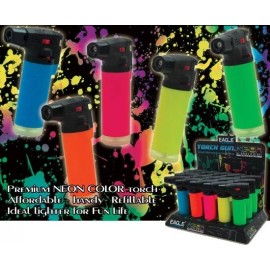 Eagle Jet Torch Adjustable  Windproof Butane Refillable Lighter Lot of 6 NEON