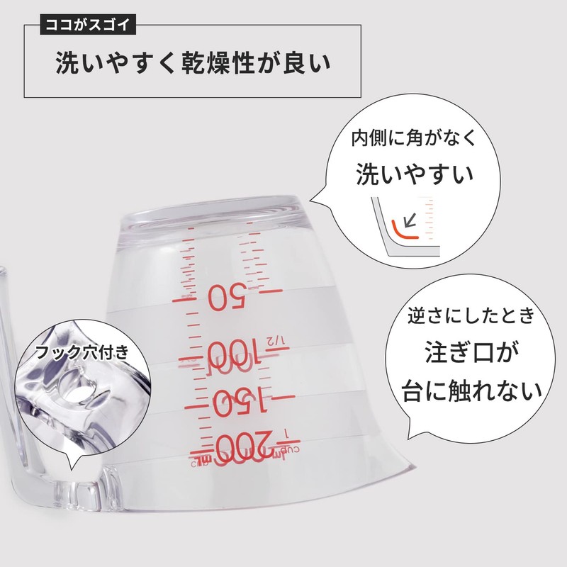 Marna K649CL Measuring Cup, Easy to See Markings, 7.8 fl