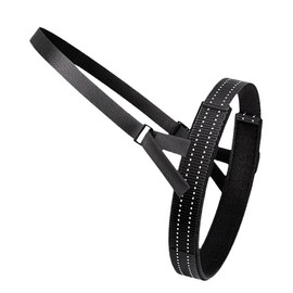 AiliStar Comfortable Fabric Dog Muzzle Soft Pet Muzzle for Dogs Dog Muzzles with Reflective Tape Prevent for Biting Barking Chewing Large Black